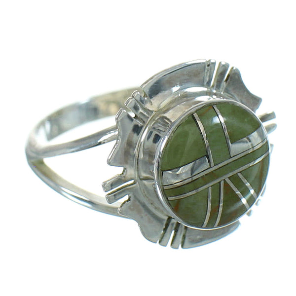 Southwestern Sterling Silver And Turquoise Ring Size 6-1/2 WX80170